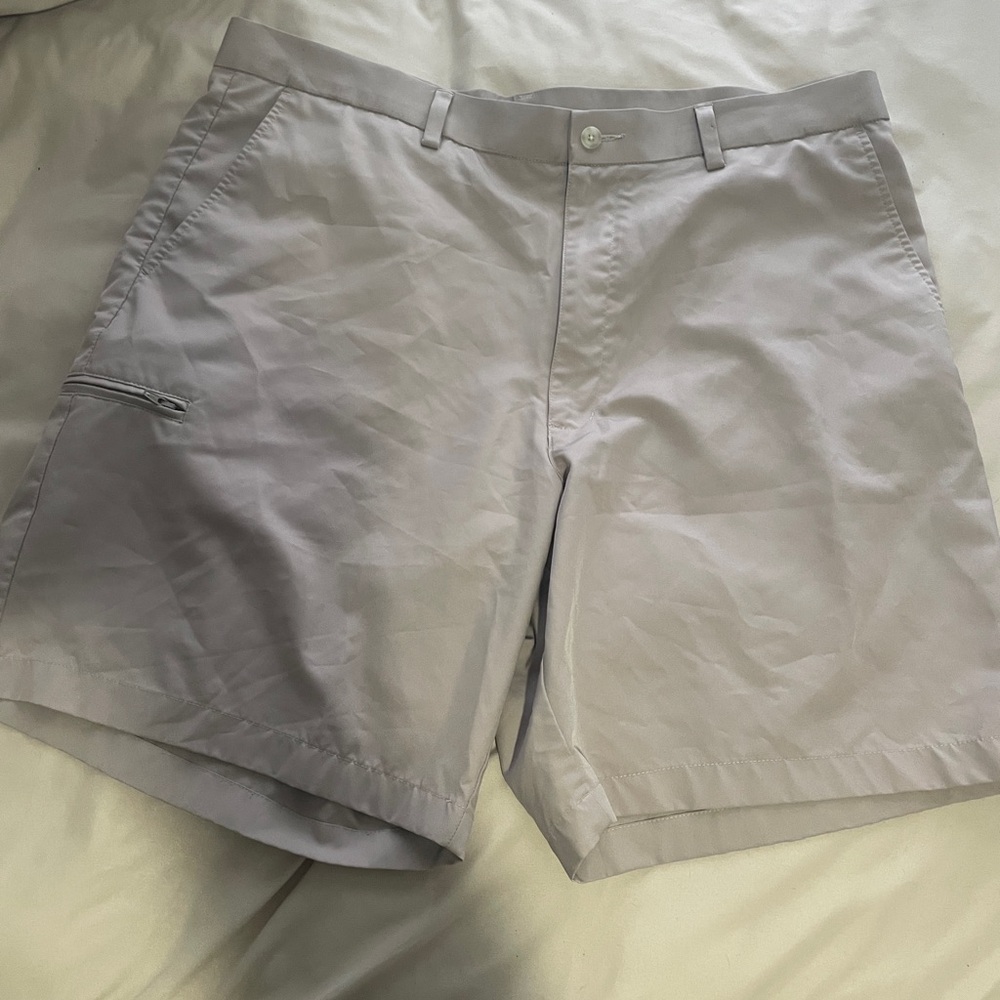 Grand Slam tan Men's Flat-Front Shorts
